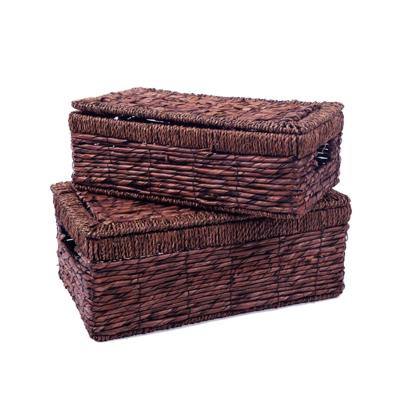 Cesta de folhas de bananeira